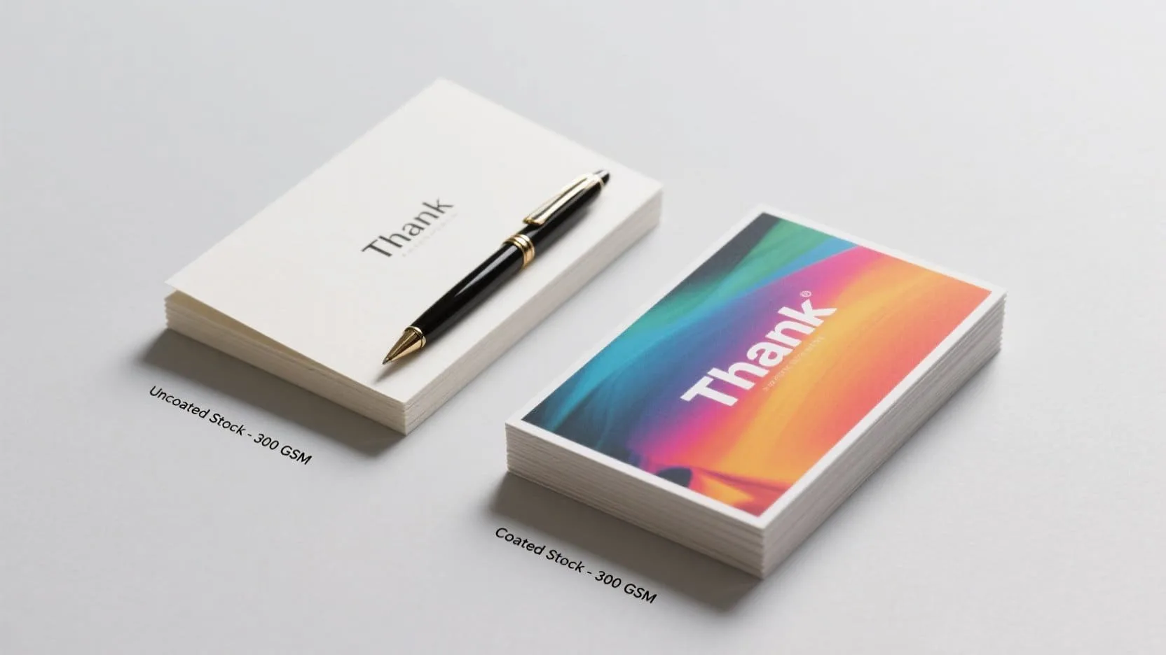 Different types and textures of cardstock paper