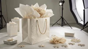 how do you put tissue paper in a gift bag the right way