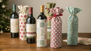 how do you wrap a wine bottle without it looking messy