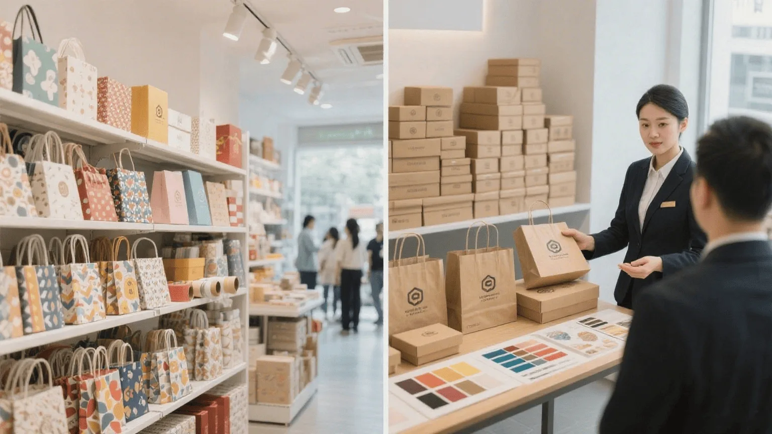 A display of various high-quality gift boxes