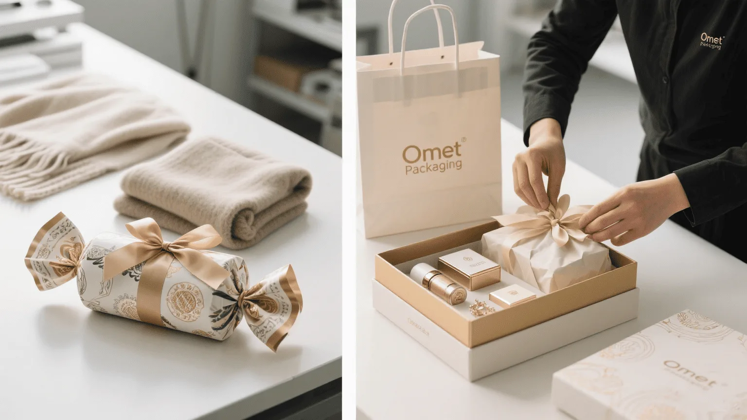 An awkwardly shaped gift wrapped like a piece of candy