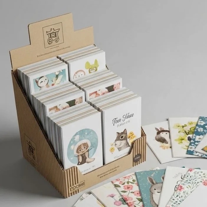 Corrugated Display Box Packaging for Greeting Cards