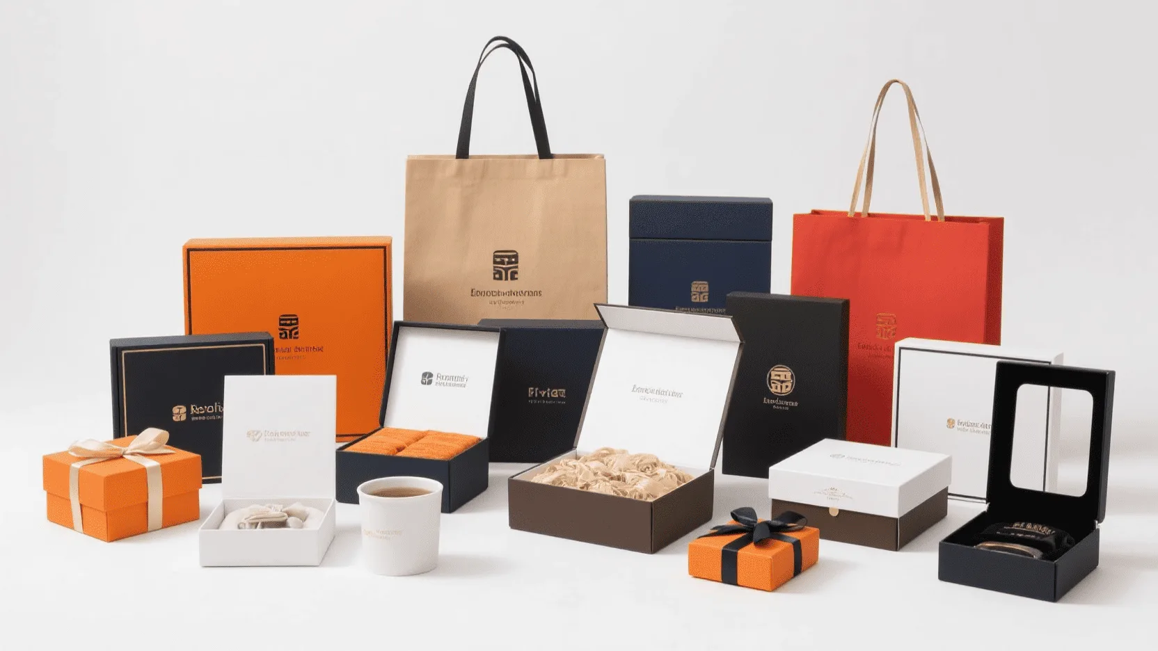 A collection of high-quality custom gift boxes for various industries