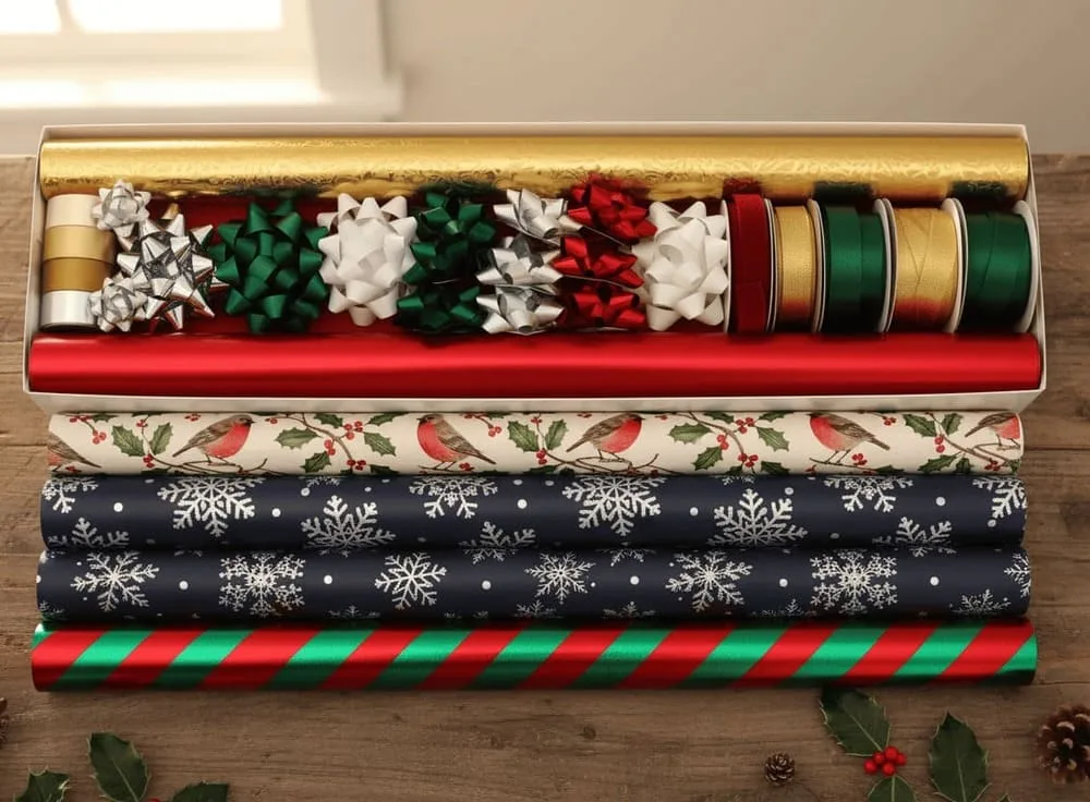 Gift wrapping kits with coordinated accessories