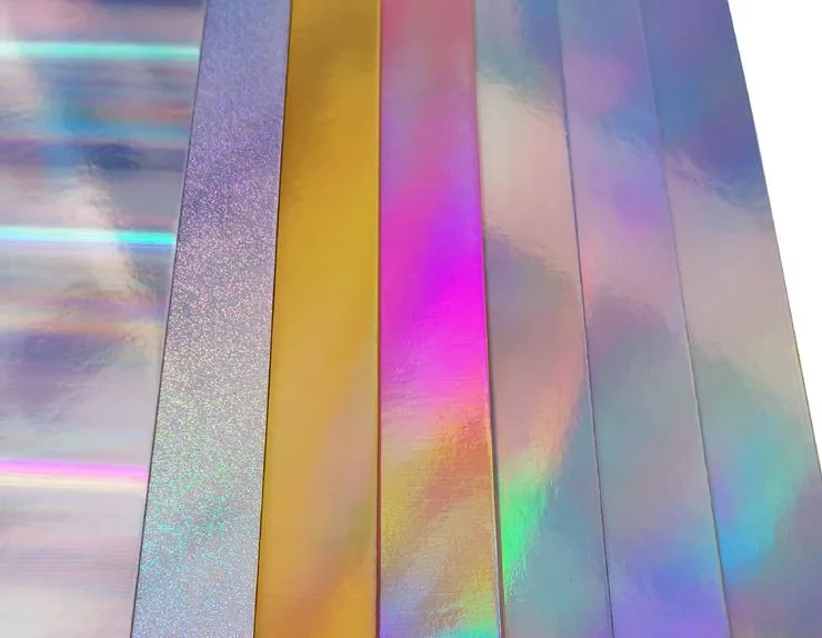 Holographic Rainbow Packaging Paper Effect
