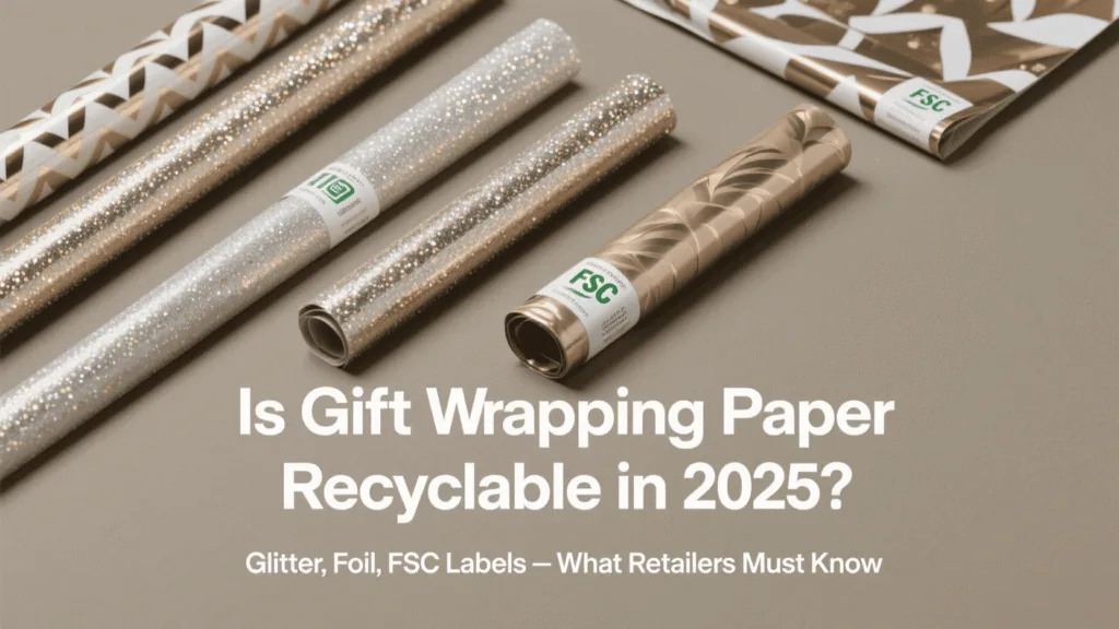is gift wrapping paper recyclable in 2025 glitter, foil, fsc labels — what retailers must know
