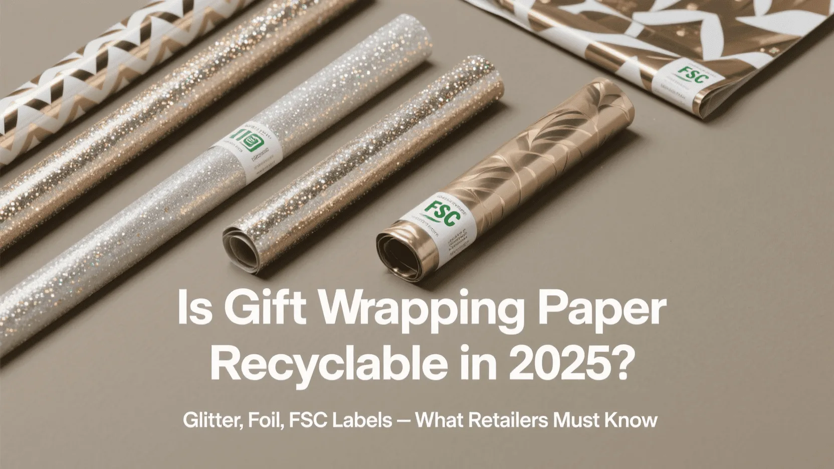 is gift wrapping paper recyclable in 2025 glitter, foil, fsc labels — what retailers must know
