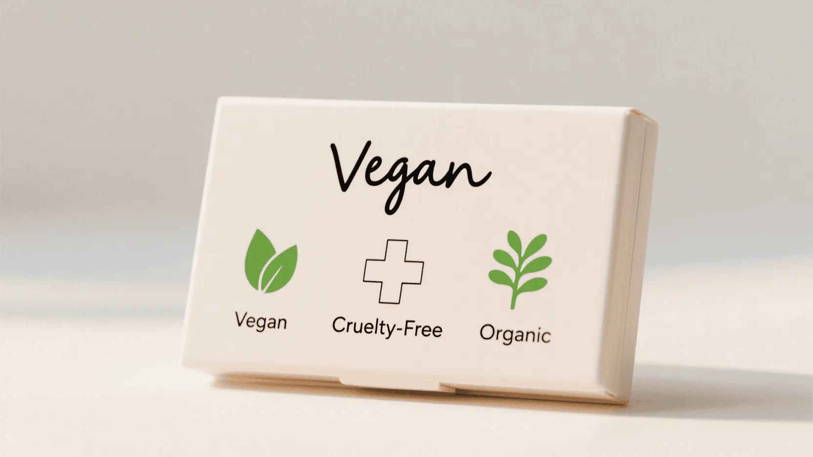 A clean, minimalist makeup box with simple icons for 