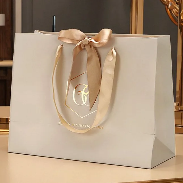 Luxury Satin Ribbon Paper Bag Handles