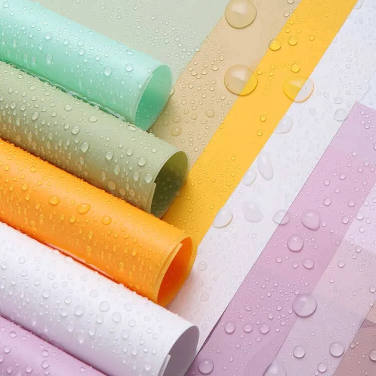 Waterproof flower wrapping paper in solid colors