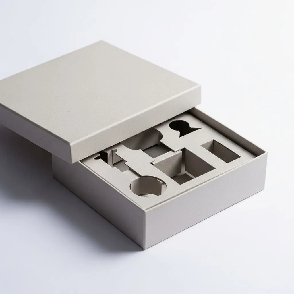 Cardboard paper cosmetic insert with custom compartment design for sustainable packaging solutions