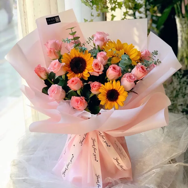 Kraft eco-friendly flower wrap - back
