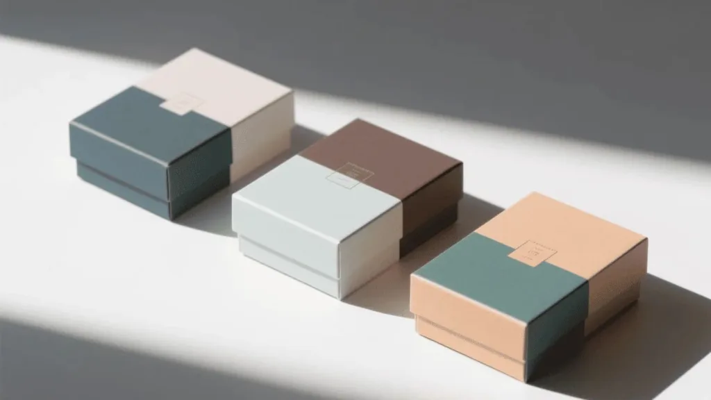 how do packaging trends in minimalist neo vintage and color blocked designs influence box buying