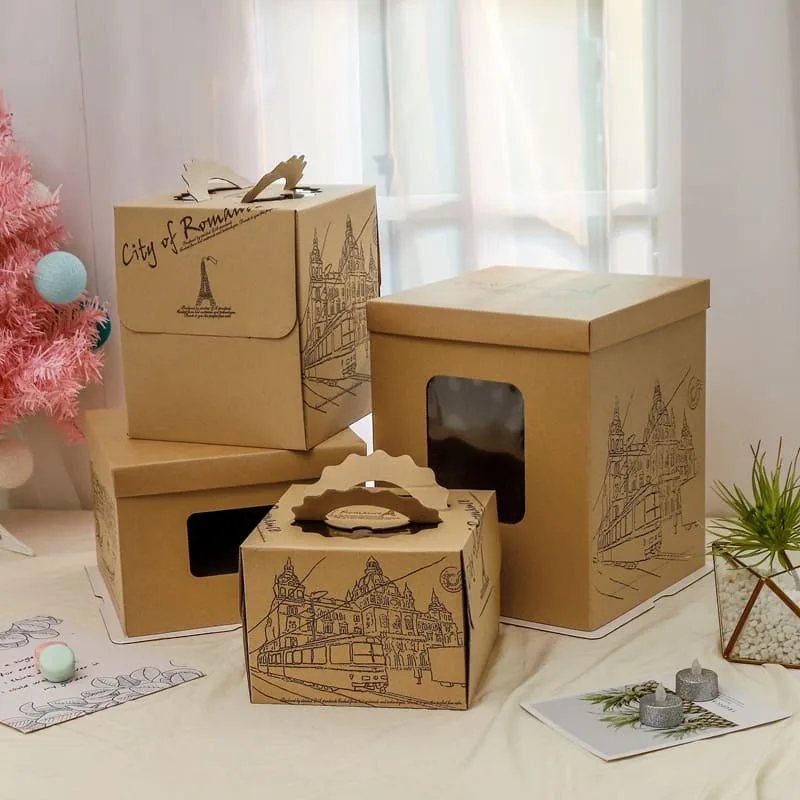 Eco-friendly kraft cake boxes