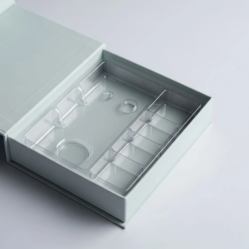 Recyclable PET jewelry tray — clear, durable compartments for paper jewelry boxes