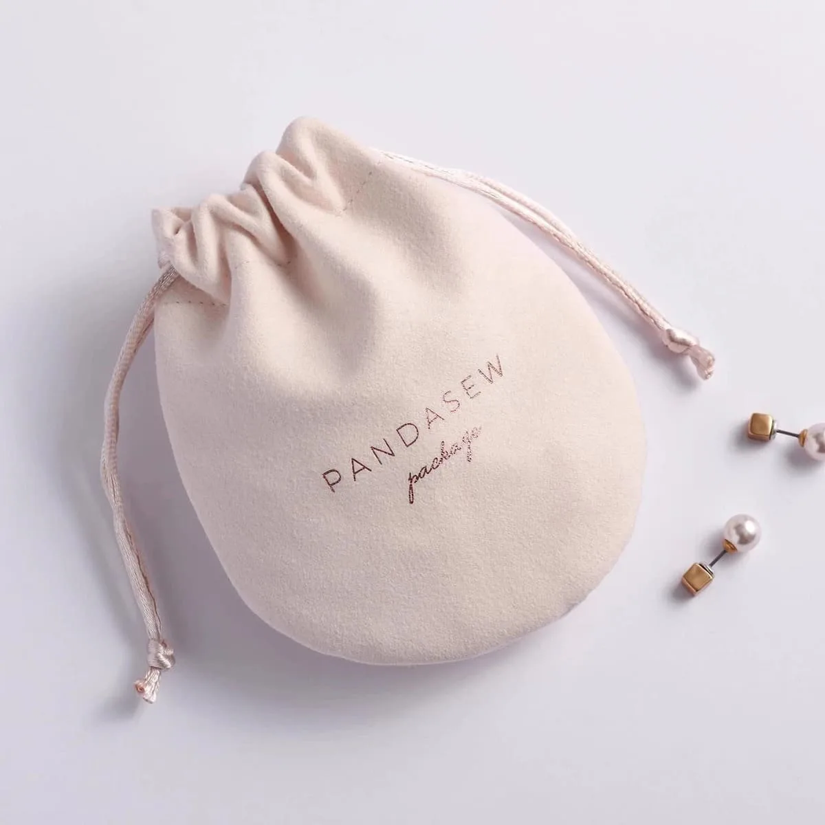 Soft Suede Jewelry Pouch with Custom Branding