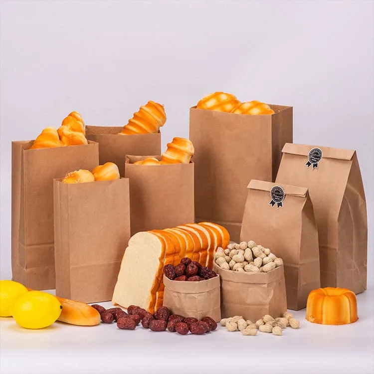 Kraft paper carry bags for takeaway and retail