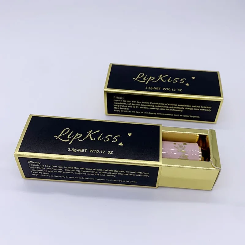 Tray and sleeve cosmetic beauty box with slide-out tray and printed sleeve