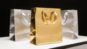 why are gold and silver cardboard paper bags gaining momentum in premium retail packaging