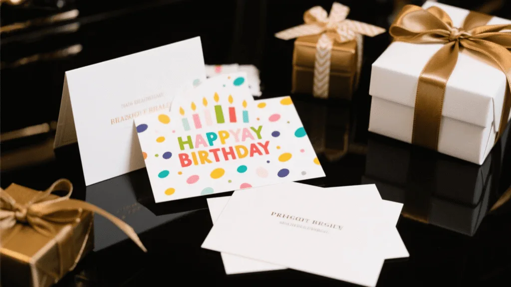 what design & branding considerations make birthday cards a differentiator for premium gift retailers