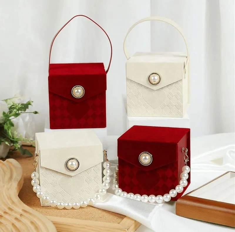 Metal lock and hardware on luxury paper gift box