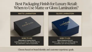 Best Packaging Finish for Luxury Retail: When to Use Matte or Gloss Lamination?