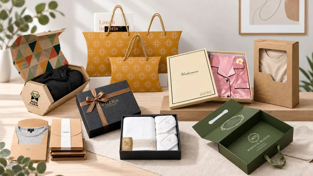 Retail and apparel packaging boxes