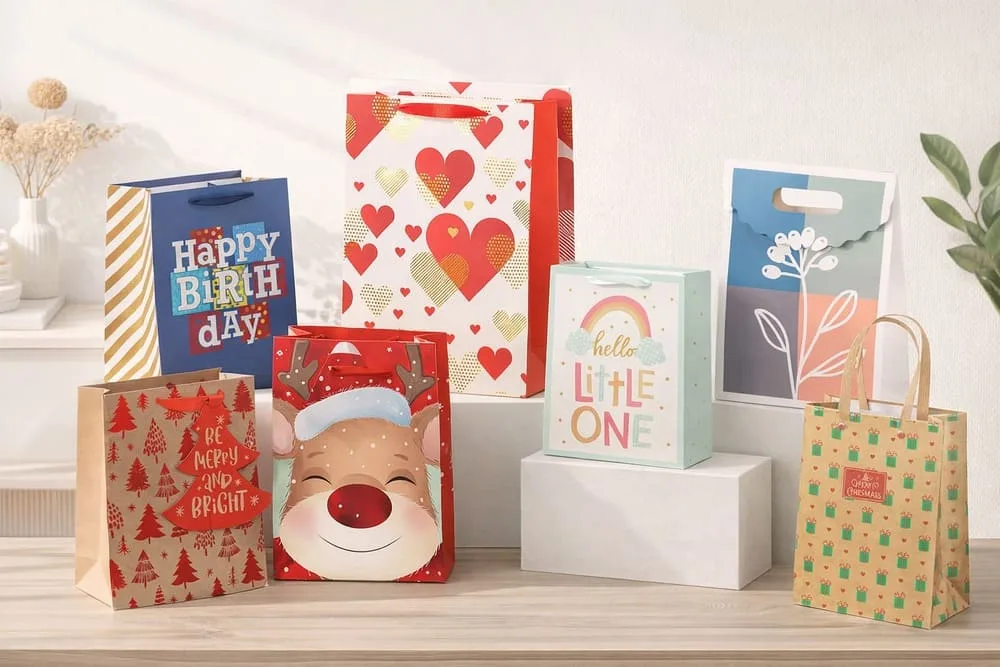 Gift packaging paper bags