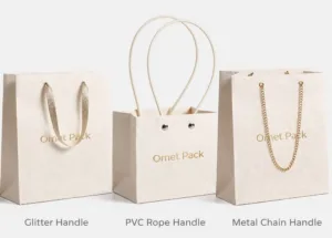 glitter vs pvc rope vs metal chain bag handle
