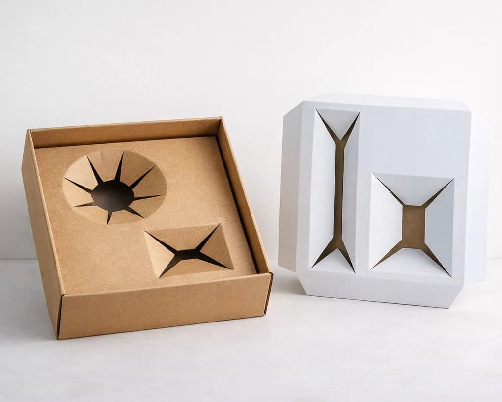 Cardboard divider and cutout insert
