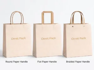 round vs flat vs braided paper bag handle