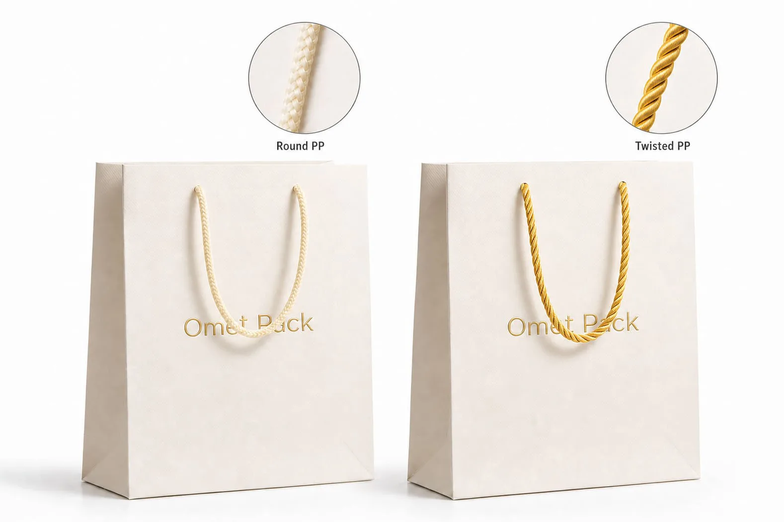 PP rope handle paper bags