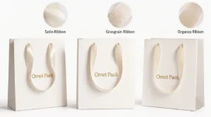 stain vs grosgrain vs organza ribbon bag handles