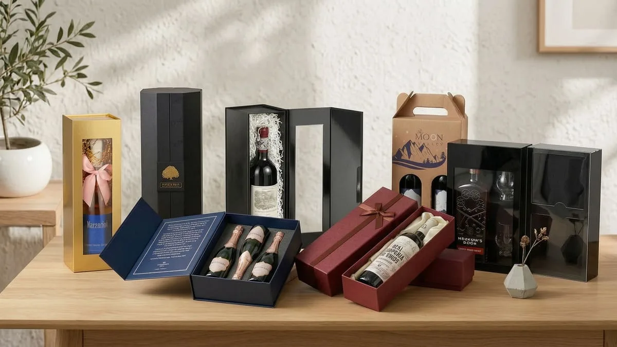 Wine and beverage packaging boxes