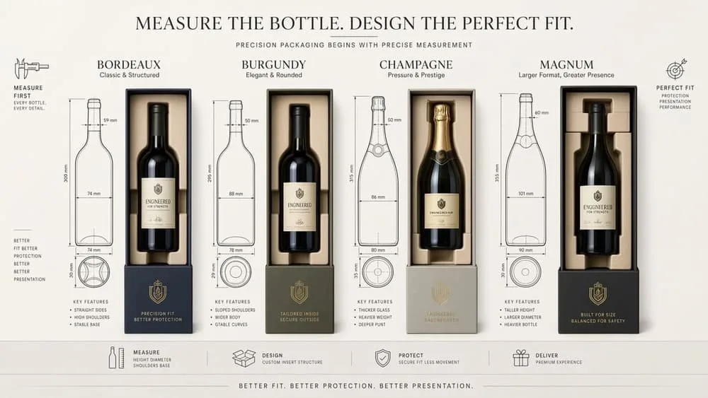 Comparison of folding paperboard, rigid paperboard and corrugated custom wine boxes for different commercial applications