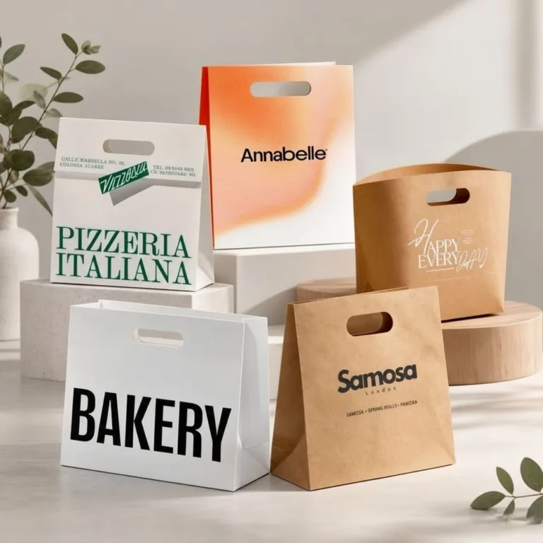 die cut handle kraft paper bags