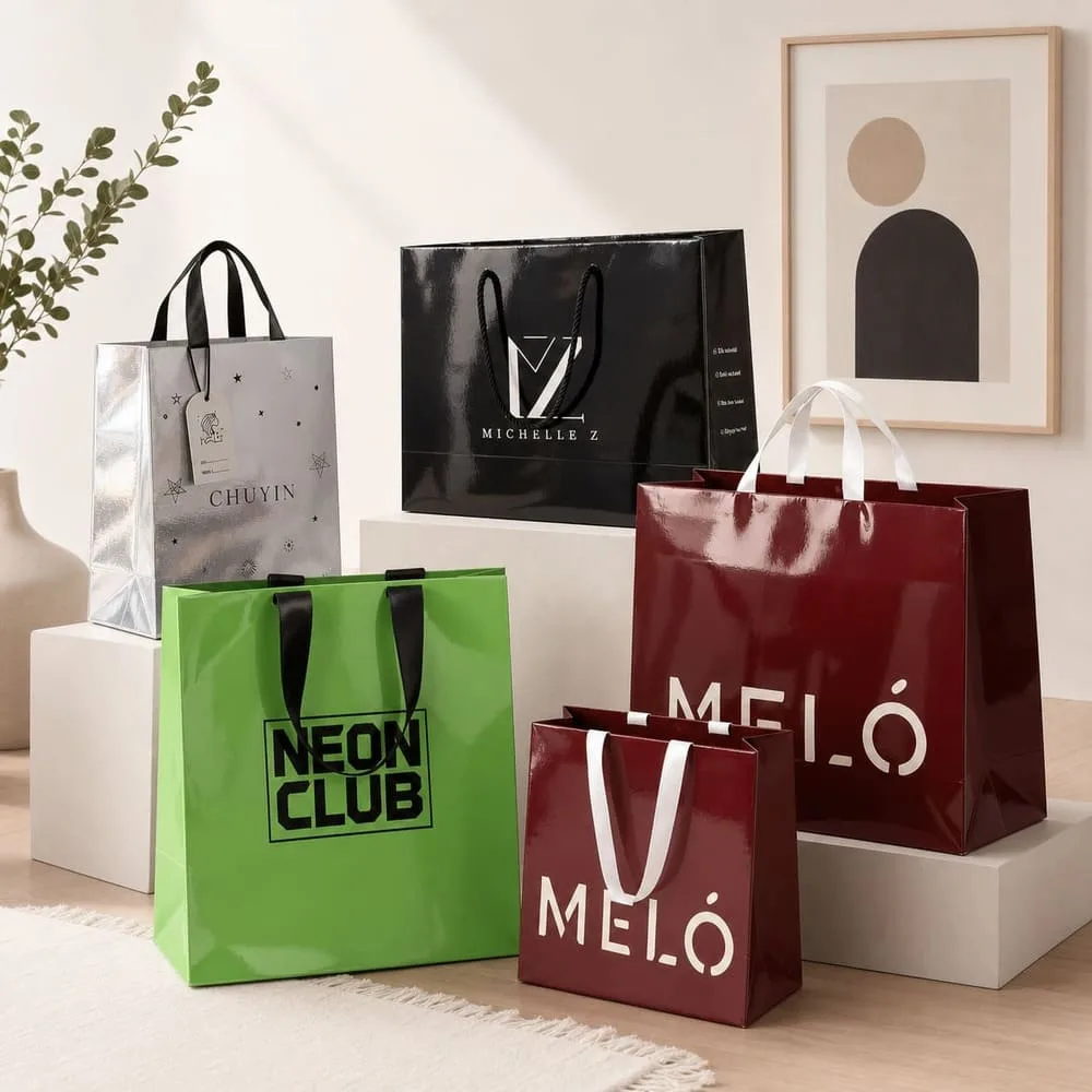 gloss laminated shopping bags