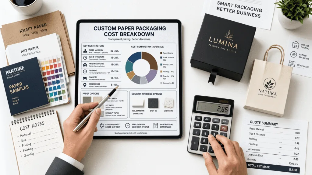 how much does custom paper packaging cost a complete b2b pricing guide