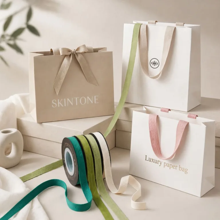 paper bags with flat cotton handle