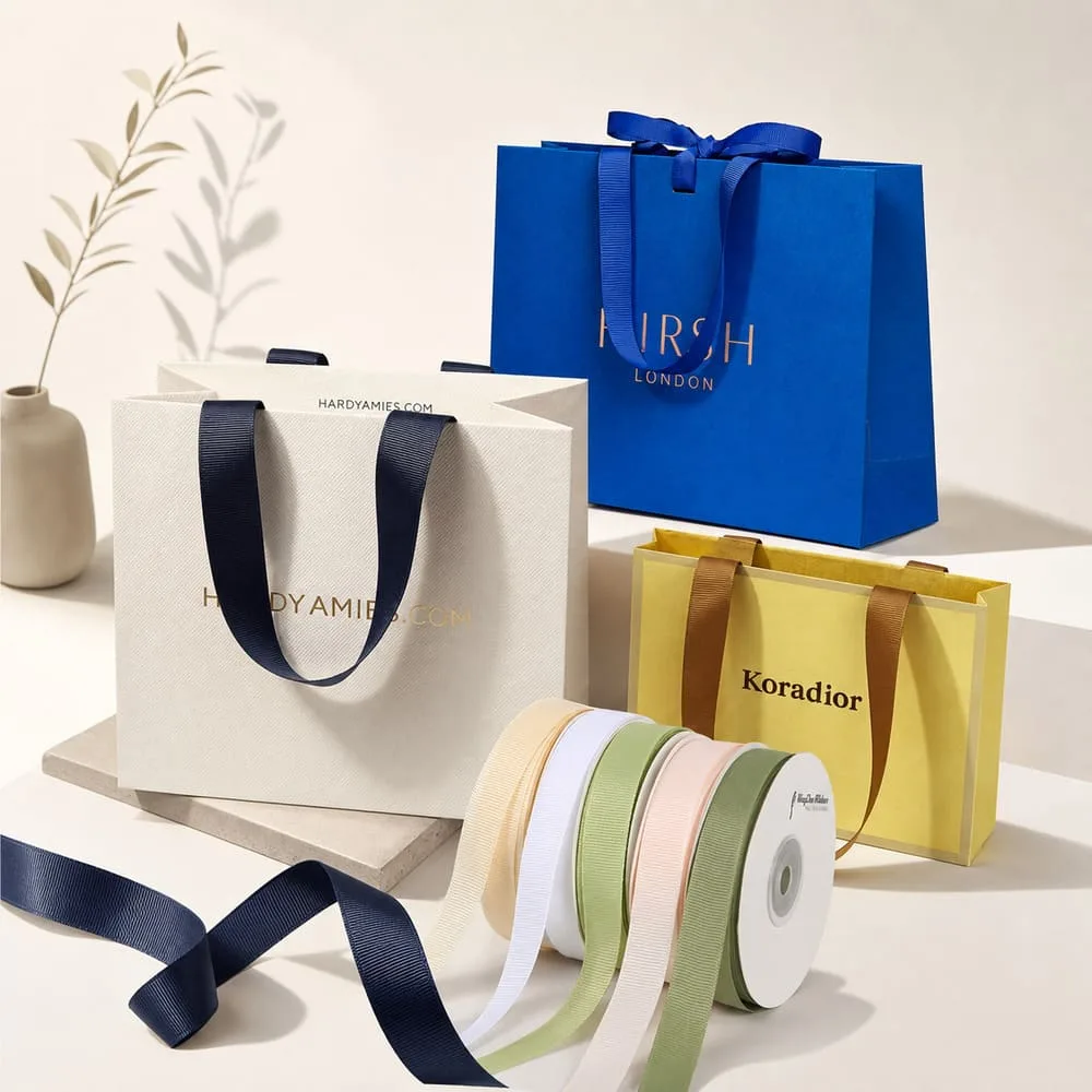 paper bags with grosgrain handle