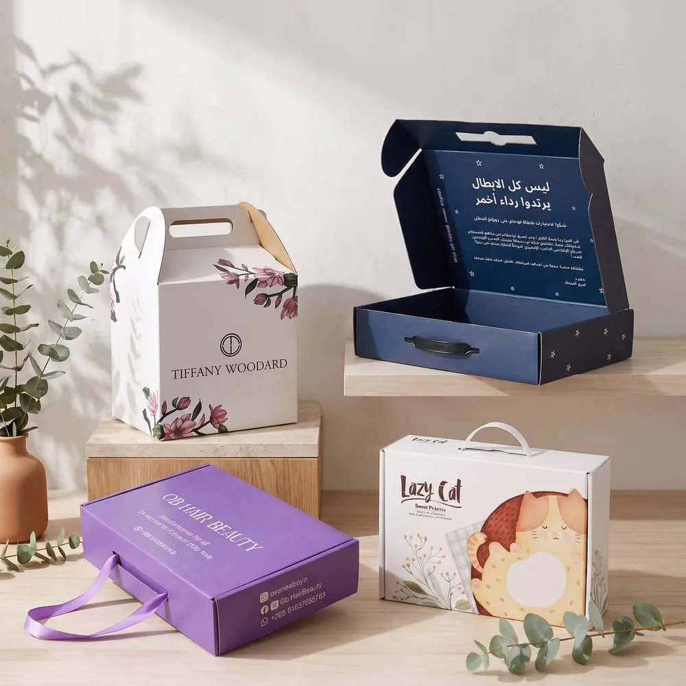 corrugated mailer boxes with carry handles