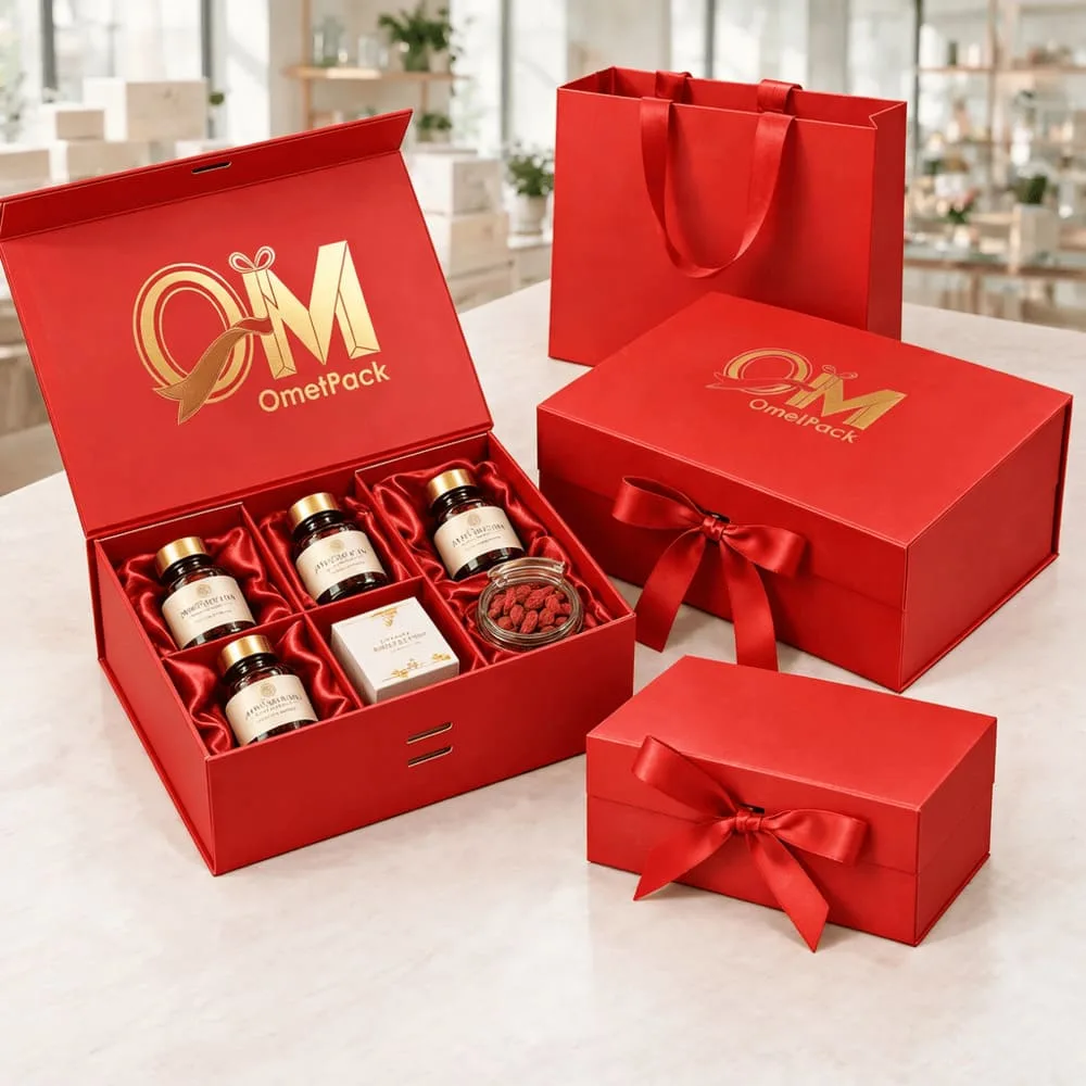 ribbon tied hinged gift boxes