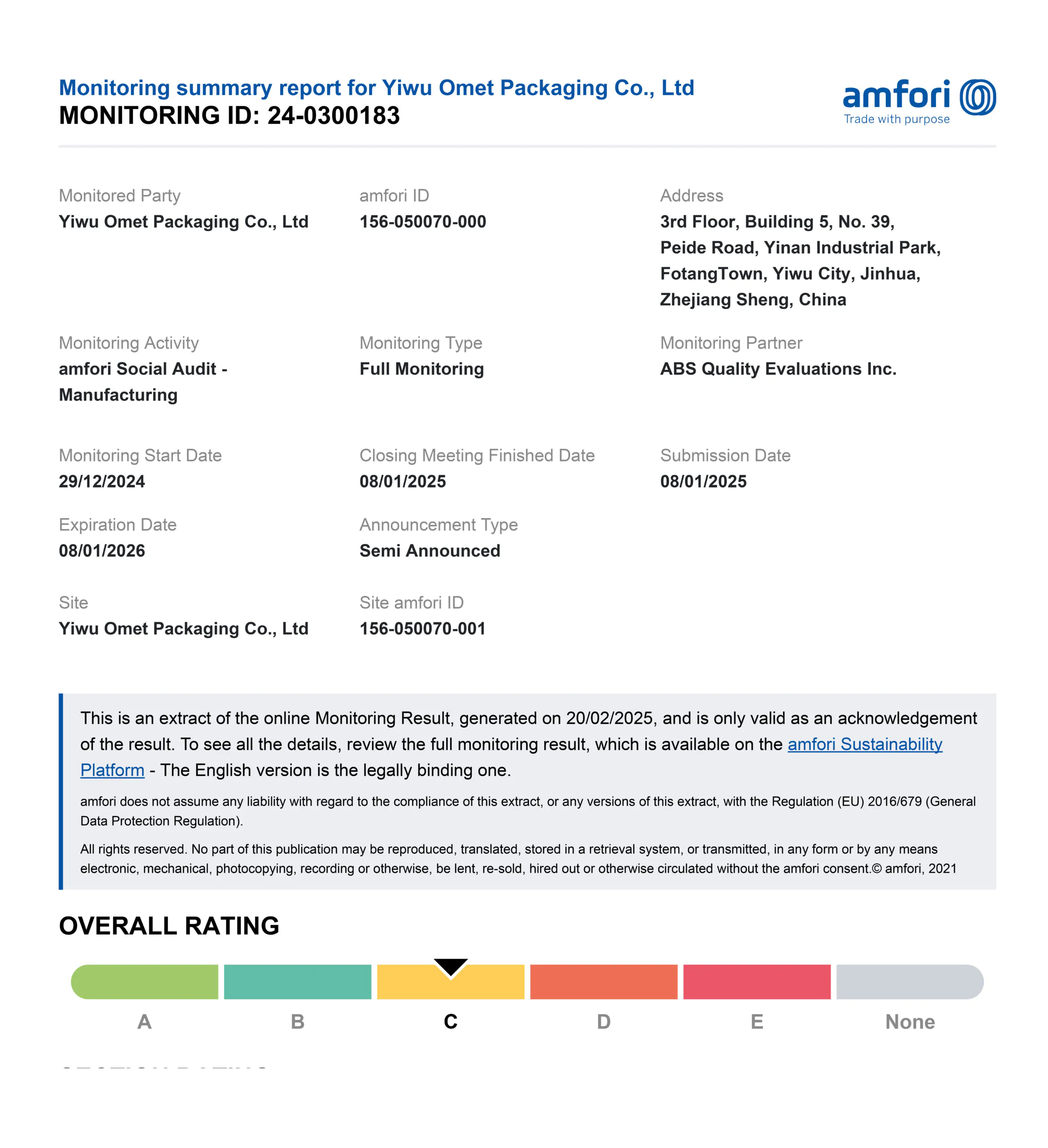 BSCI Certification
