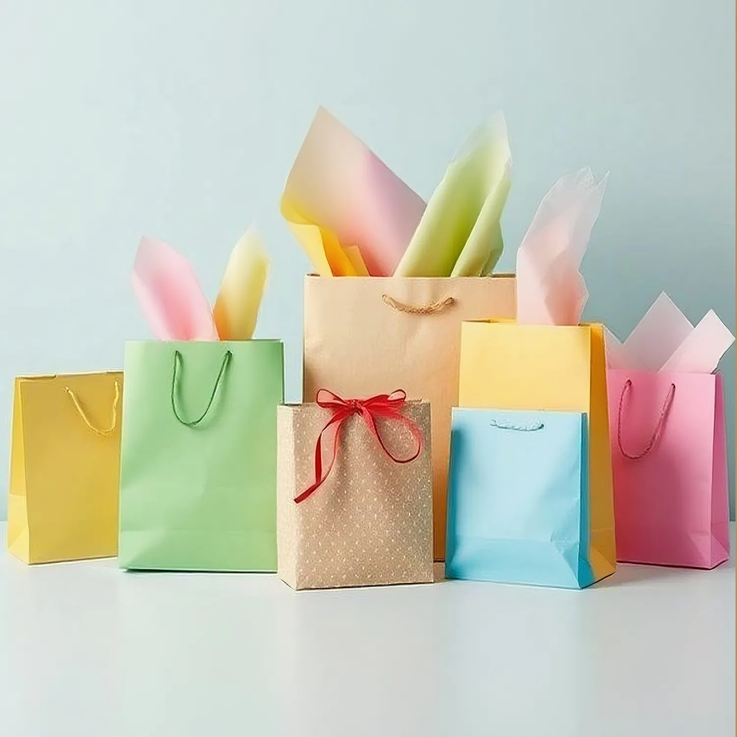 Plain coler gift Bags
