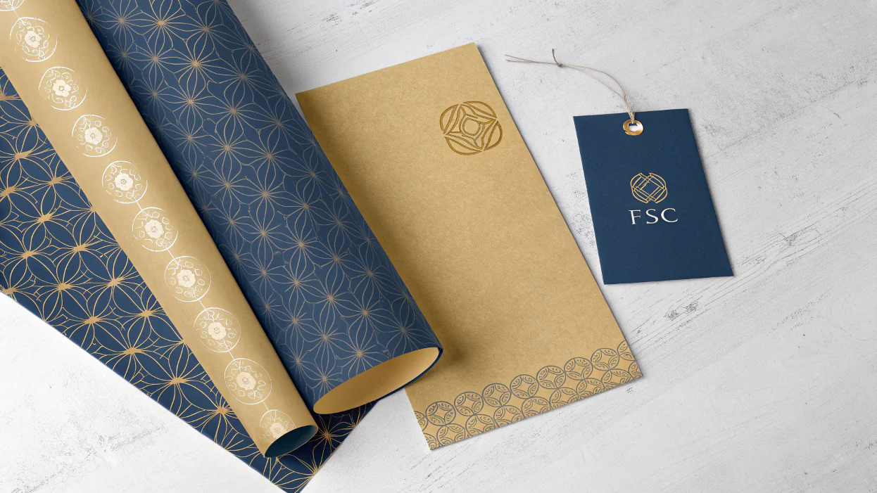Different colors and custom printed logo tissue papers